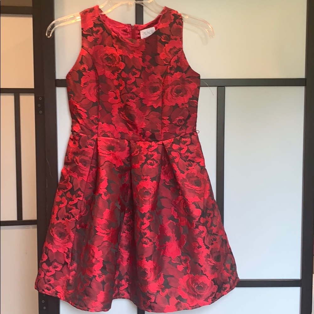 Girls Red Flower Dress🌹👗